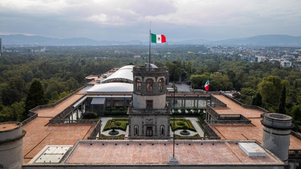 Aerial view of Chapultepec Castle